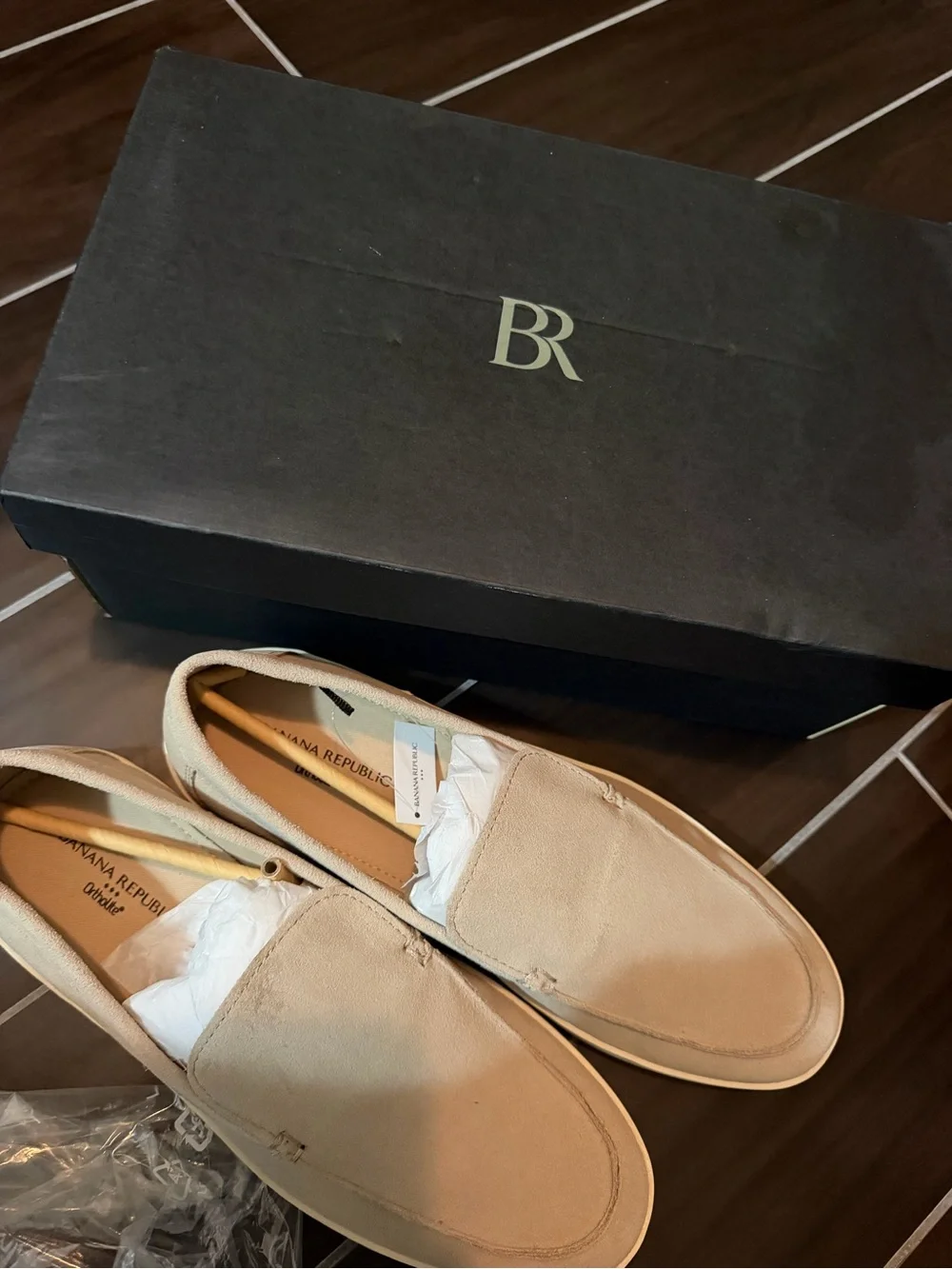 Banana Republic Men's Slip-On Loafers in Light Tan